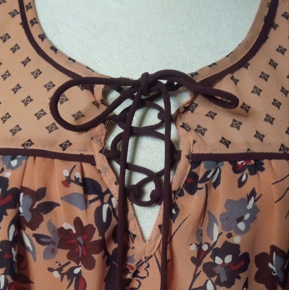 Abercrombie & Fitch 90's Y2K Style Peasant Floral Bohemian Blouse Size XS - Picture 4 of 9